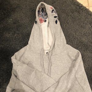 Streetwear Society Grey Cropped Hoodie